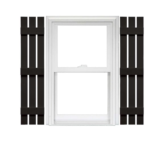 Mid America 3 Board and Batten Spaced Vinyl Shutters 12 Inch Width (1 Pair) In Stock Now