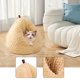 thumbnail image 1 of Cama para gatos, cueva, escondite, base antideslizante, cálida y suave, nido de felpa suave para conejos, erizos, hámsteres y conejos de interior. beige, 1 of 9