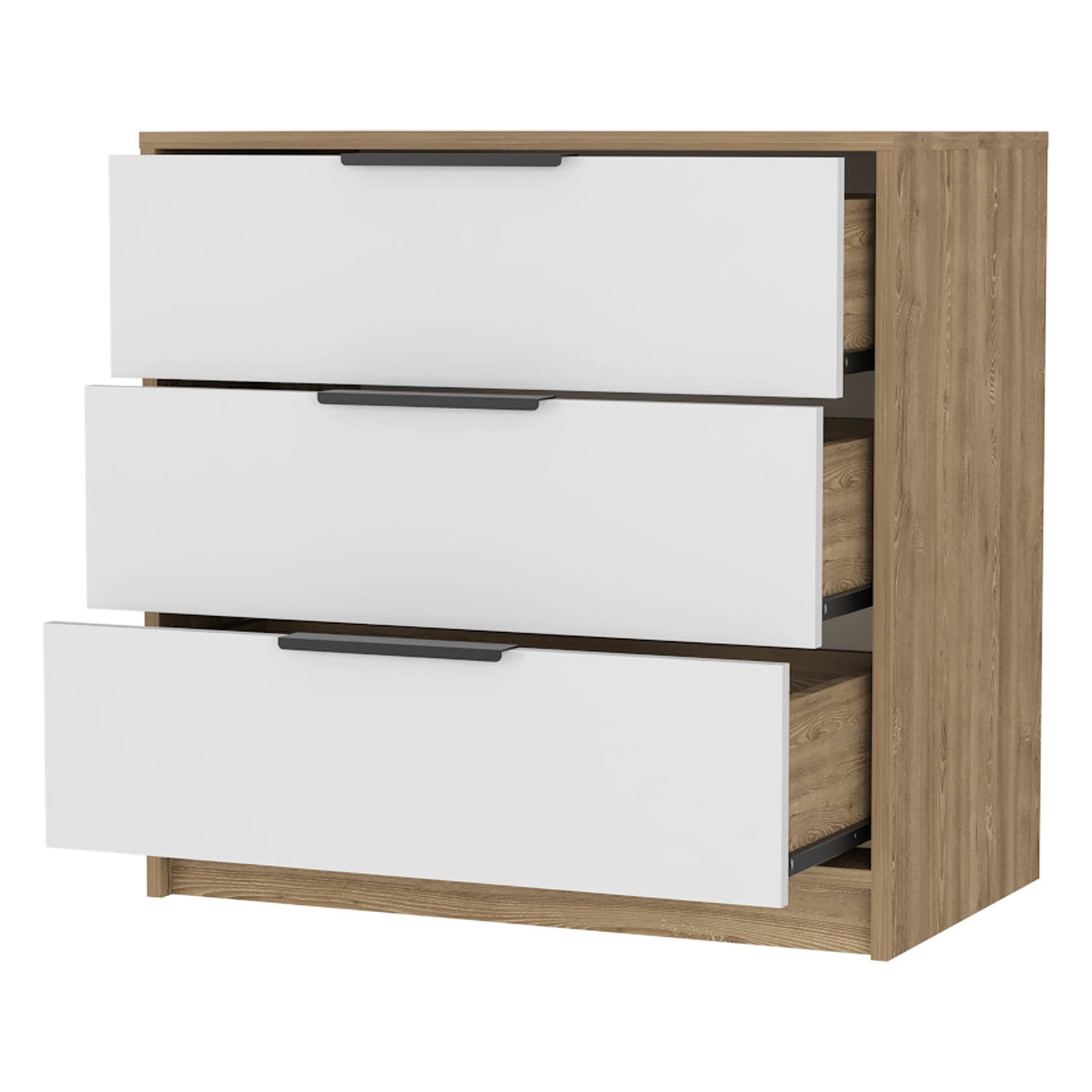 Kadyn 27" 3 Drawers Dresser, Chest of Drawers for Living Room, White Particle Board Nightstand Kadyn 27" 3 Drawers Dresser, Chest of Drawers for Living Room, White Particle Board Nightstand