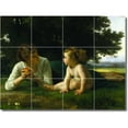 thumbnail image 1 of Ceramic Tile Mural-William Bouguereau Mother Child Painting 64. 24" w x 18" h using (12) 6 x 6 ceramic tiles, 1 of 3
