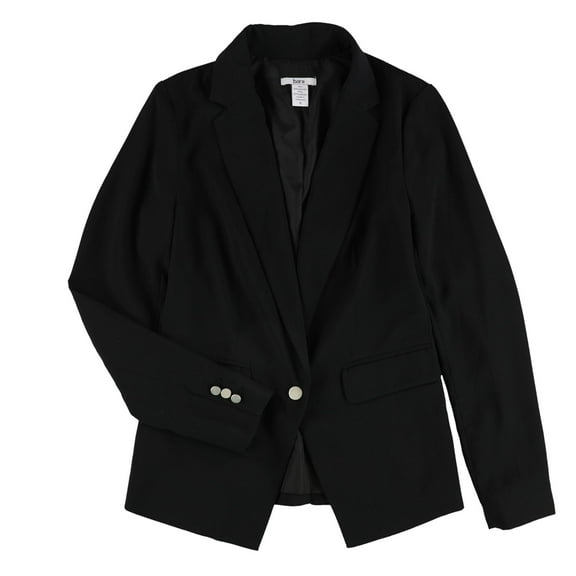 Bar Iii Womens Notched Collar One Button Blazer Jacket