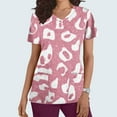 thumbnail image 2 of Jinhomg Floral Scrubs for Women Soft Stretchy Short Sleeve V-Neck Medical Uniform Ladies Cute Nurse Shirt with Two Pockets 90 off Clearance Sale Pink S, 2 of 6