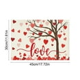 thumbnail image 3 of SDJMa Red Love Heart Tree Valentine Placemat, 12x18 Inch Table Mats for Anniversary Wedding Party Kitchen Dining Table Decoration, 3 of 6