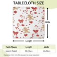 thumbnail image 2 of Red Christmas Gingerbread Man Pattern Square Fitted Tablecloth with Elastic Edge,Square Table Cover,Washable Elastic Table Cover for Home Kitchen Party Decor 34"x34", 2 of 6