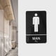 thumbnail image 3 of Letrero de baño Macarena Con Acrílico Braille para restaurante puerta pública o pared hombres, 3 of 6