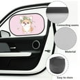 thumbnail image 6 of Yuyamidu Corgi Rear Window Sun Shade for Car Baby 2 Pack Flower Sun Shade Blocker Pink Car Rear Side Window Shade Sunshade for SUV Van Baby Auto Accessories for Back Seat, 6 of 7