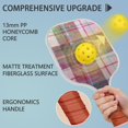 thumbnail image 4 of Pickleball Paddles Set Of 1, Fiberglass Surface, Denim Jean Print, 1 Paddle, 2 Balls & Bag, 4 of 5