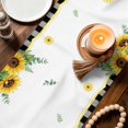 thumbnail image 3 of Sunflower Pig Table Runner 70 Inches, Summer Eucalyptus Black Buffalo Plaid Bed Runner Dresser Scarves Tabletop for Indoor Outdoor Parties/Ceremony/Banquet, 13" x 70", 3 of 9