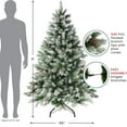 thumbnail image 2 of Northlight Medium Flocked Angel Pine Artificial Christmas Tree - 6' - Unlit, 2 of 6