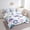 White Purple Green, variant on Kawaii Mushroom 7 Piece Bed in a Bag Twin Comforter Set, Cartoon Eyes Moon Print Bedding Sets For Teens, Cute Fungus Plant Soft Bed Comforter Sets, Leaves Botanical Sheets Set