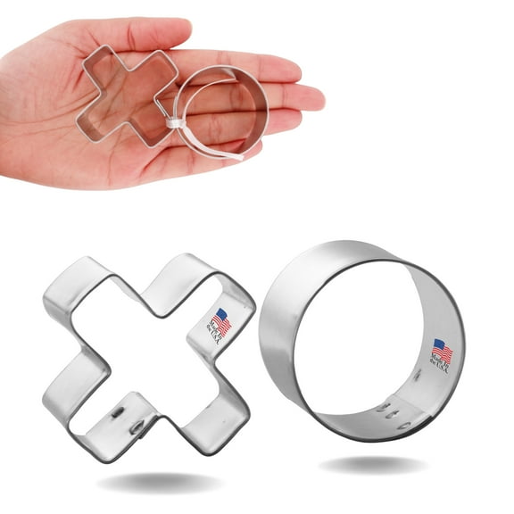 Hugs and Kisses Cookie Cutter Set B1623 - Foose Cookie Cutters - US Tin Plate Steel