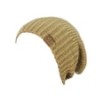 thumbnail image 3 of NYFASHION101 Exclusive Two Way Cuff & Slouch Warm Knit Ribbed Beanie, Camel, 3 of 4