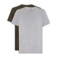 thumbnail image 1 of Paquete 2 Playeras Cuello Redondo Para Hombre De Algodón Oliva Obscura y Plata Unbranded Co UNB-CNE-2DSS, 1 of 3