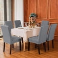 thumbnail image 2 of Dining Room Chair Covers,Chair Covers Set of 4, Soft and Stretchy,Cat Scratch Protection,Lightgrey， Jacquard Fabric, Dining Chair Cover Banquet Wedding, Kitchen, Hotel, Celebration, 2 of 7