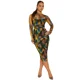 thumbnail image 3 of Vestidos de fiesta sexis de malla transparente para mujer, vestidos midi elegantes con estampado de club nocturno, conjuntos de vestido ajustado de manga larga, conjunto de 2 piezas para mujer, 3 of 5
