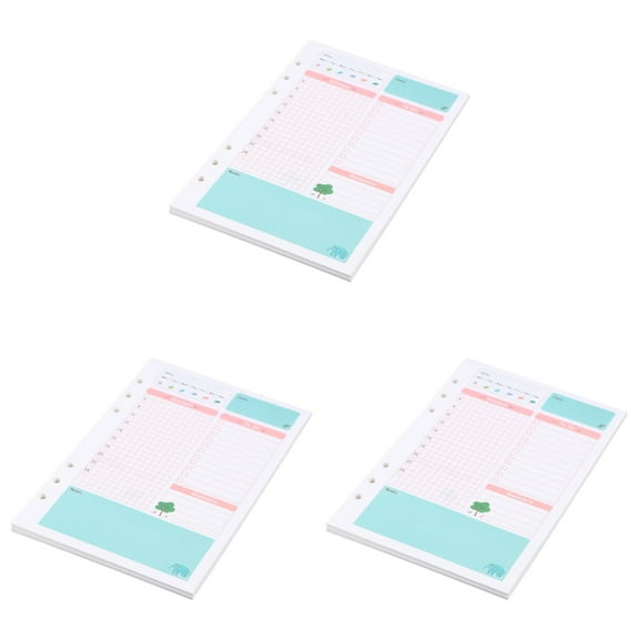 Hytrove Filler Paper Multi Color A5 Size For Daily Use And Office 3Set 8.5 x 5.7 x 0.4In