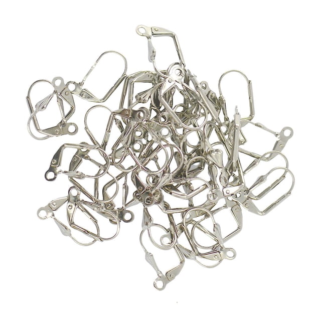 Abbracc 50pcs ear hook leverback hook jewelry crafting earring wire stud earrings