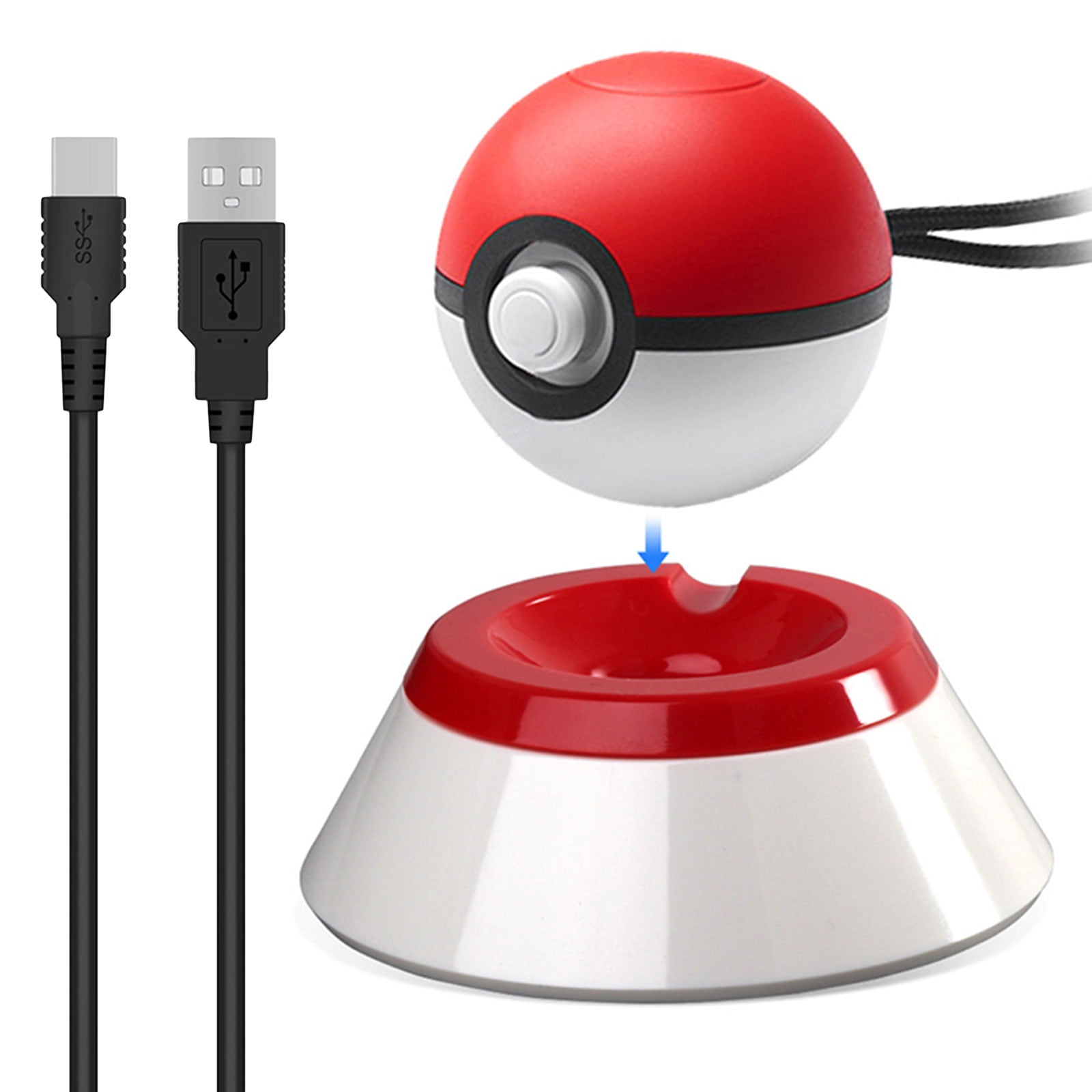 Charging Stand For Nintendo Switch Pokeball Plus 2 In 1 Type C Cable Charge Stand Charging Cord And Bracket Mount For Pokémon Lets Go Pikachu And