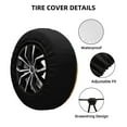 thumbnail image 2 of Sikiie yellow orange and teal Tire Cover Wheel Protectors Tyre Covers Weatherproof Wheel Covers Universal Fit for Trailer Rv SUV Truck Camper Travel Trailers-16 inch, 2 of 6