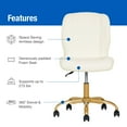 thumbnail image 2 of Mainstays Bouclé Armless Office Chair for Adults and Teens, Cream, 2 of 12