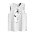 thumbnail image 4 of Wycnly Tank Top for Women Tank Top Loose Fit Breathable Tank Tops Tees Fashion Dandelion Print Sleeveless Tee Tops Ladies Sleeveless Shirt, 4 of 4