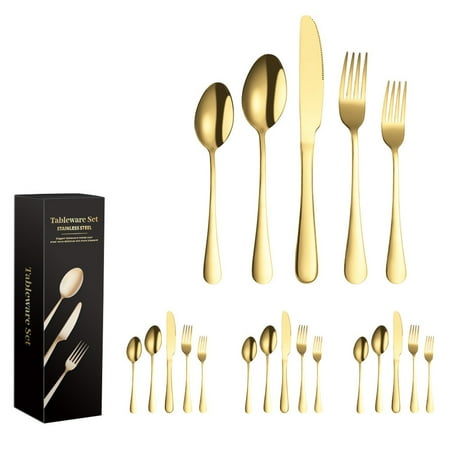 

Tableware Cutlery Set Modern: 20PCS Stainless Steel Flatware Set Serving Utensil