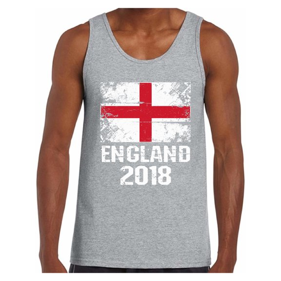 Awkward Styles England 2018 Soccer Tank Top for Men English Flag Muscle Shirt