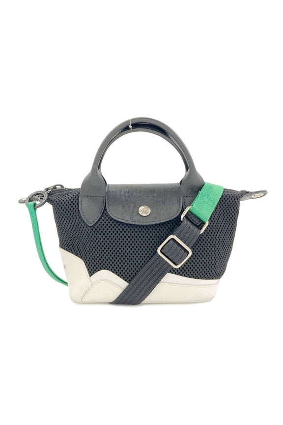 Pre-Owned Longchamp Mesh 2-Way Handbag, Polyester, Women's