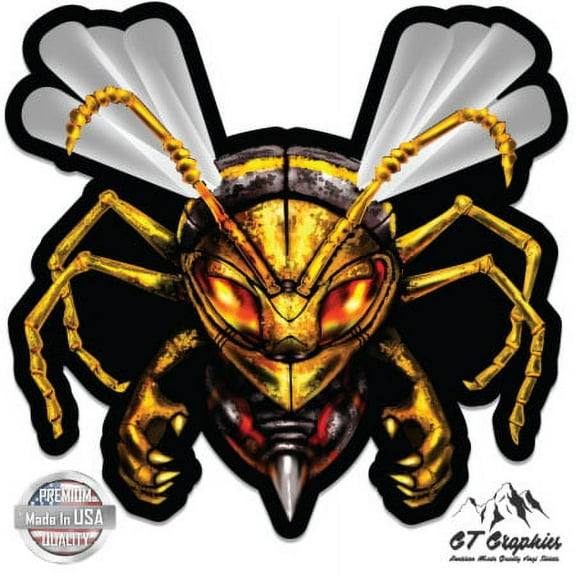 Hovering Hornet Stinger - 3" Vinyl Sticker - For Car Laptop I-Pad Phone Helmet Hard Hat - Waterproof Decal