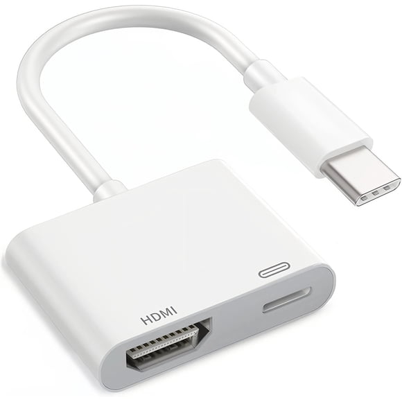 USB-C Adaptador a HDMI para Conexión de iPhone 16 a TV, Compatible con 4K@60Hz, Incluye Cable HDMI 2.0 Digital Tipo-c, Compatible con iPhone 15/16, MacBook Air, iPad Pro y Samsung Galaxy S24 Series.