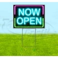 thumbnail image 1 of Now Open Neon (18" x 24") Yard Sign, Includes Metal Step Stake, 1 of 6