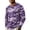 Purple, variant on IAJDKMEK Men's Camo Henley Long Sleeve Shirt - Buttonless Collar Tee for Everyday, Casual Camouflage Shirt for Outdoors, Stylish Long Sleeve Shirts for Men
