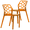 Transparent Orange, variant on LeisureMod Dining Chair Stackable Accent Side Chair Transparent Modern Kitchen Chair with Honeycomb Back Design for Dining Room and Kitchen Dynamic Collection in Transparent Orange Set of 2