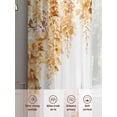 thumbnail image 5 of Yellow Wisteria Sheer Curtains 54 Inch Length 2 Panels Set, Sprinng Summer Pastoral Botanical Voile Window Treatment Rod Pocket Short Kitchen Curtains Drapes for Bedroom 52"x54"x2, 5 of 7