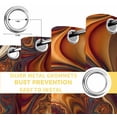 thumbnail image 4 of Brown Orange Black Blackout Curtains for Bedroom, Modern Tie-dyeing Ombre Abstract Art Thermal Insulated Kitchen Drapes with Grommets, Light Blocking Window Treatment, 2 Panels 42" x 63", 4 of 7