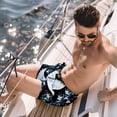 thumbnail image 2 of luoweisi Men's Beach Shorts Quick Dry Swim Trunks with Mesh Lining Peace Dove S, 2 of 5