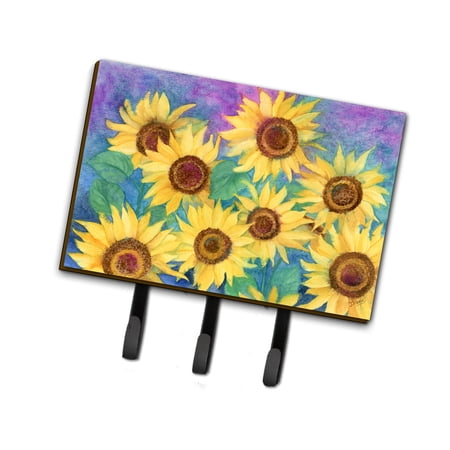 Sunflowers and Purple Leash or Key Holder