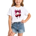 thumbnail image 2 of WhouRiu Girls Fashion Graphic Tees Back To School Kids Short Sleeve Crew Neck Tshirt Comfortable Cute Casual Summer T Shirts,2-4 Years, 2 of 5