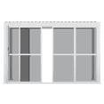 thumbnail image 6 of Mirador 111S Outdoor Pergola Aluminum Sliding PC Door w/Handle 13' Side, 4 Panels, White(Not Pergola), 6 of 7