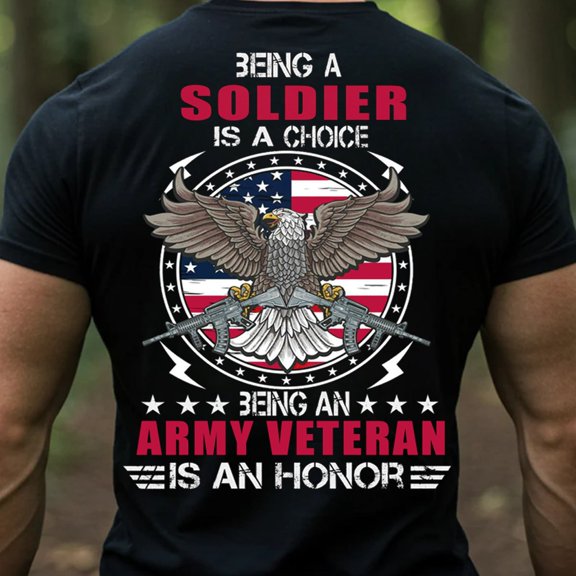 Trenditee To be an Army Veteran is an Honor T-Shirt, Patriotic Eagle Design, Gift T-Shirt