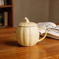 thumbnail image 6 of Msgweeeg Ceramic Coffee Mugs Cute Coffee Mugs 400ml Pumpkin Themed Ceramic Mug with Lid Glossy Porcelain Tea Cocoa Cup Multi-Color Decorative Drink Cup for Desk Kitchen Halloween Tabletop, 6 of 7