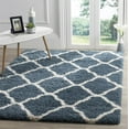 thumbnail image 4 of SAFAVIEH Hudson Aline Geometric Shag Area Rug, Slate Blue/Ivory, 5'1" x 7'6", 4 of 6