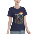thumbnail image 2 of Made In 1956 65th Birthday Quarantine Gift 65 Years Old Women'S Basic Short Sleeve T-Shirt Navy Blue Small, 2 of 5