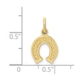 thumbnail image 2 of FJC Finejewelers 10 kt Yellow Gold Themed Horseshoe Charm 20 mm x 10 mm, 2 of 4