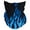 Blue Flame, variant on Top Headwear Multifunctional Face Covering Neck Gaiter Scarf - Dark Green