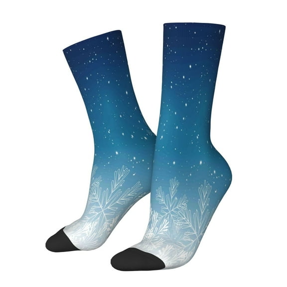Vsdgher Christmas Snowflakes Crew Socks for Men & Women, Breathable Casual Athletic Ankle Socks