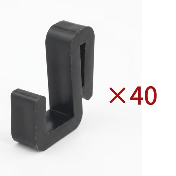 LOWLHOME 40 Pack No Drill String Light Clips, Waterproof U-Shaped Pergola Awning Light Mounting Clips, No Drilling Required Outdoor Light Fixture Mounting Clips, Backyard Decor Wire Holder Hooks