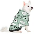 thumbnail image 2 of Fotbe Puppy Print Small Dog Sweater Hoodies Pet Grey Hooded Soft Fleece Sweatshirts with Pocket Fall Winter Puppy Cat Sweaters Warm Clothes-X-Large, 2 of 7