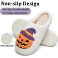 thumbnail image 4 of CLOUJI Cute Fuzzy House Halloween Print Slippers for Women Non- Memory Foam Shoes, 4 of 6