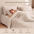 thumbnail image 3 of MARNUR Queen Comforter Set, 7 Pieces Boho Tufted Bed in a Bag, All-Season Prewashed Soft Bedding Set with Comforter, Sheets, Pillowcases & Shams, Beige, 3 of 12
